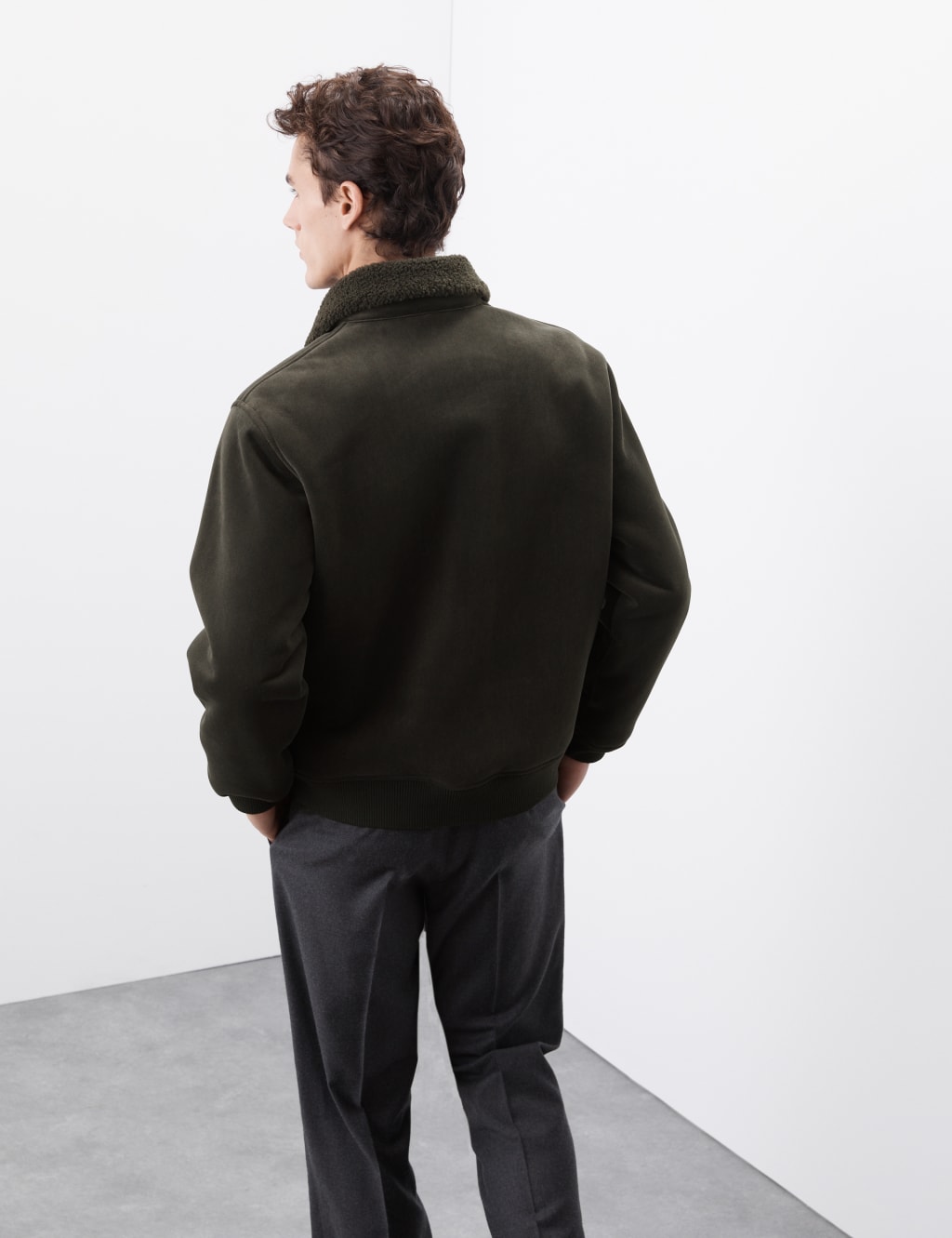 Vegan suede bomber jacket new arrivals