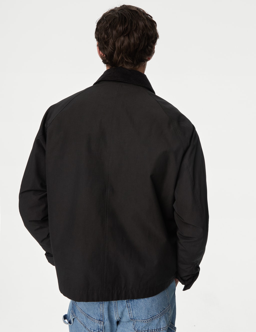 Cotton Blend Harrington Jacket with Stormwear