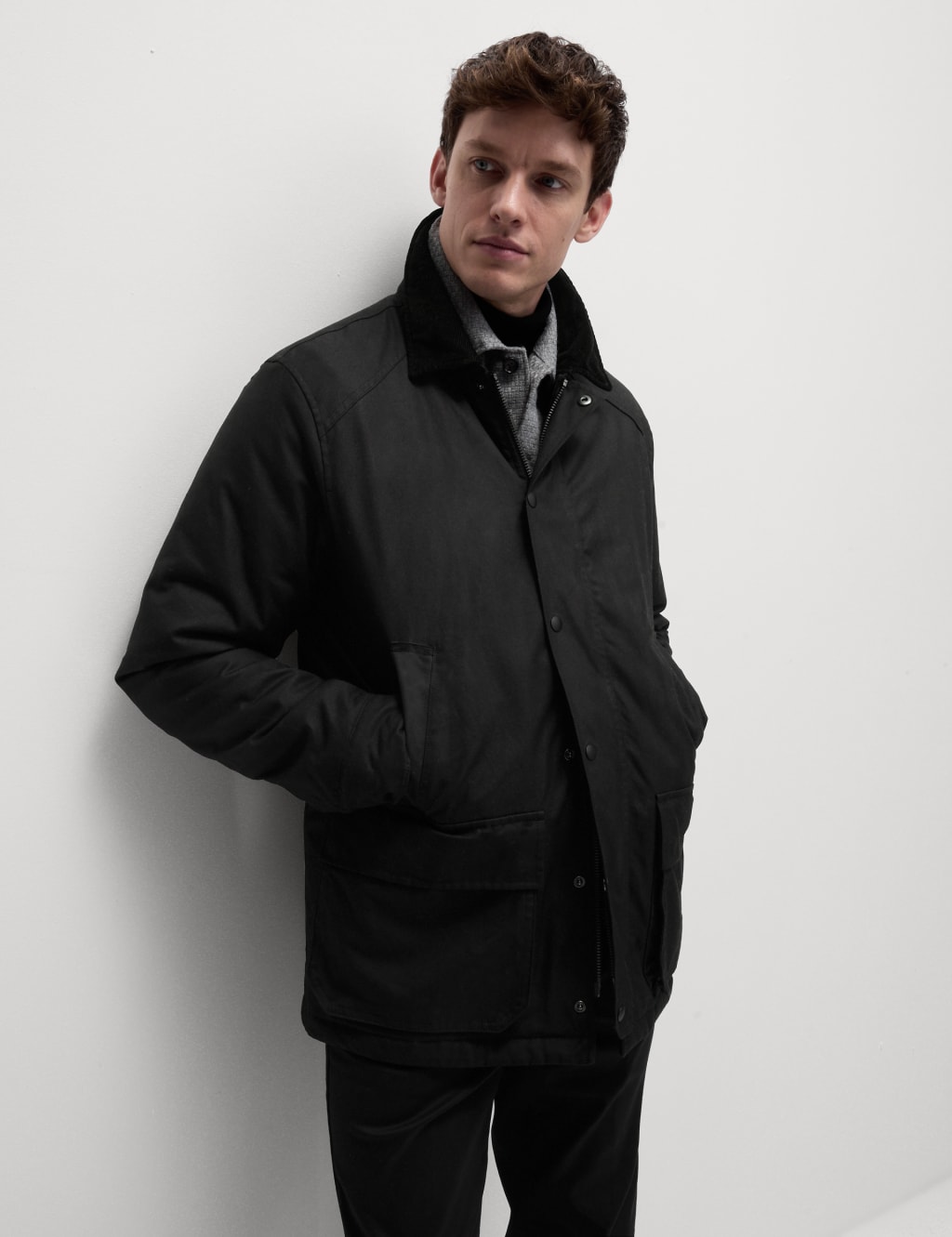 Pure Cotton Wax Jacket with Stormwear M S Collection M S