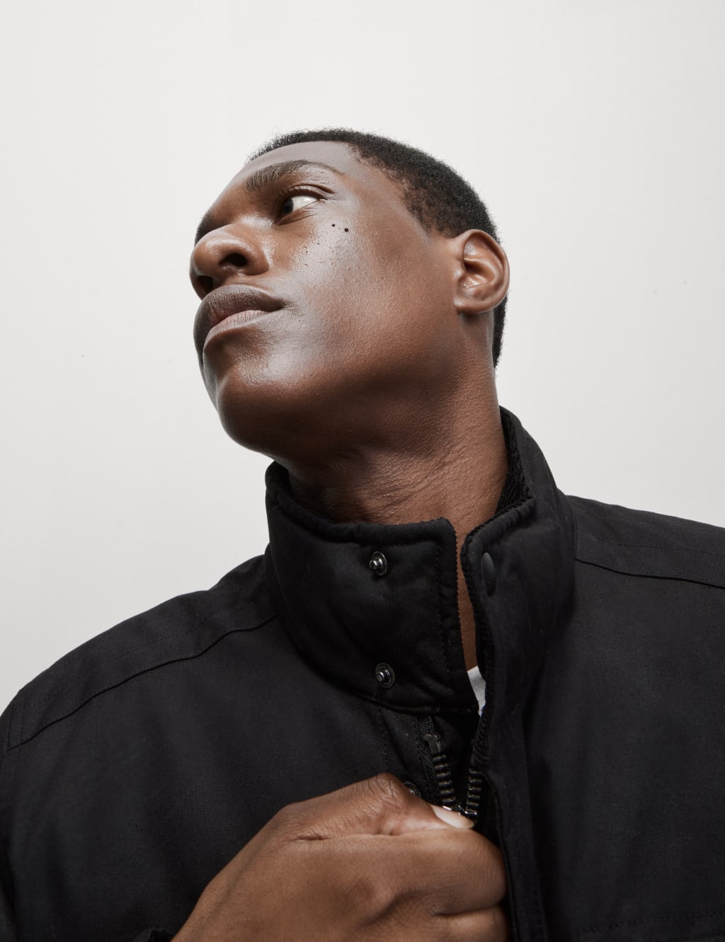 Pure Cotton Funnel Neck Wax Jacket