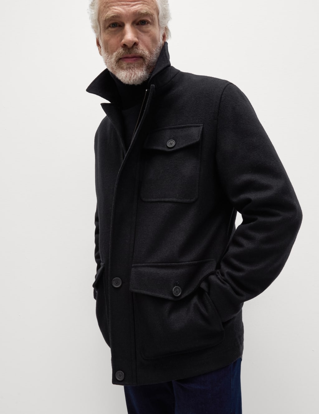 Wool Rich Utility Jacket