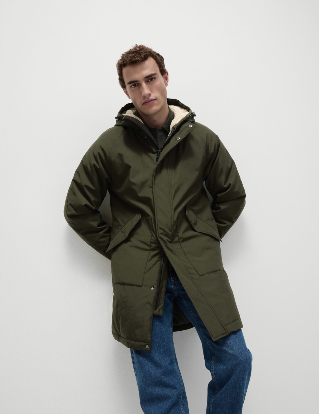 Lined hooded parka jacket new arrivals