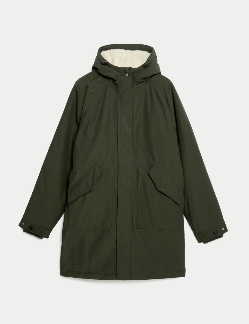 Lined hooded parka jacket shop