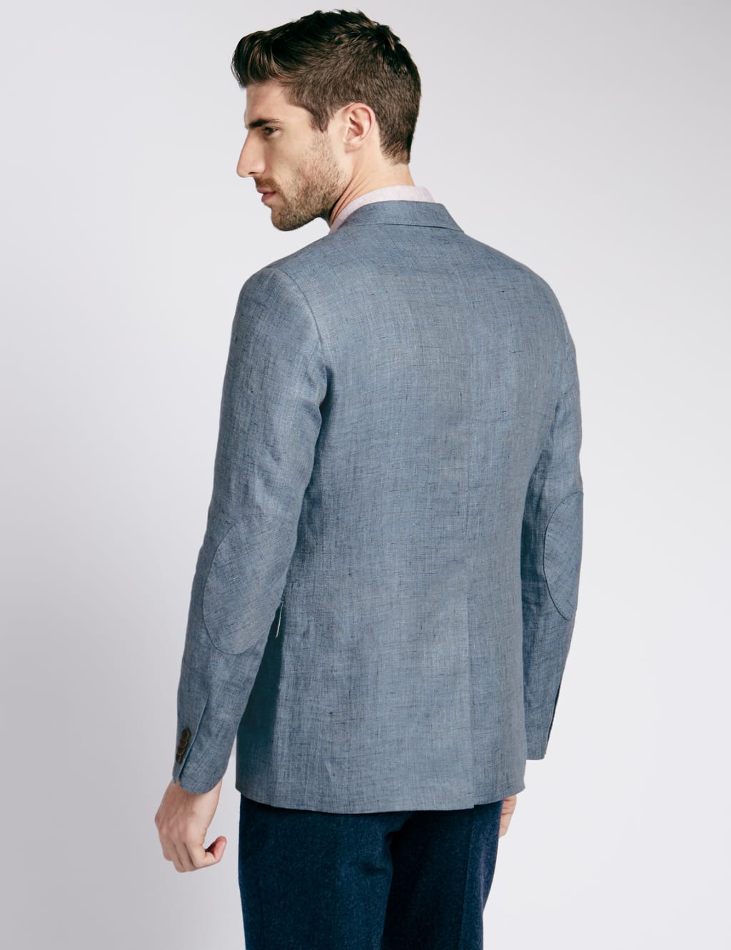 Pure Linen Tailored Fit 2 Button Marl Jacket 3 of 6
