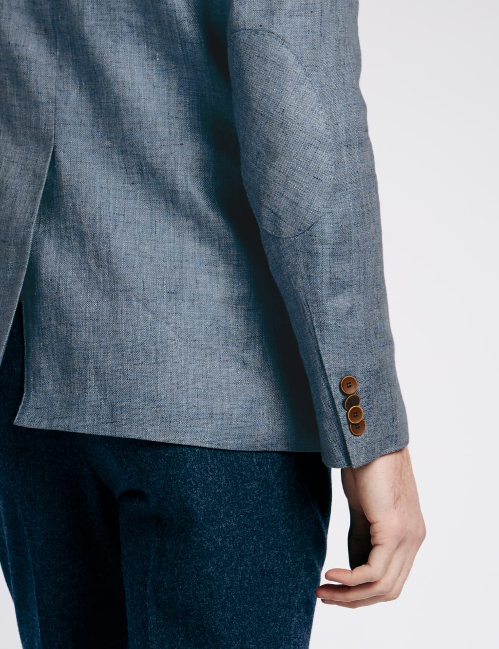 Pure Linen Tailored Fit 2 Button Marl Jacket 4 of 6