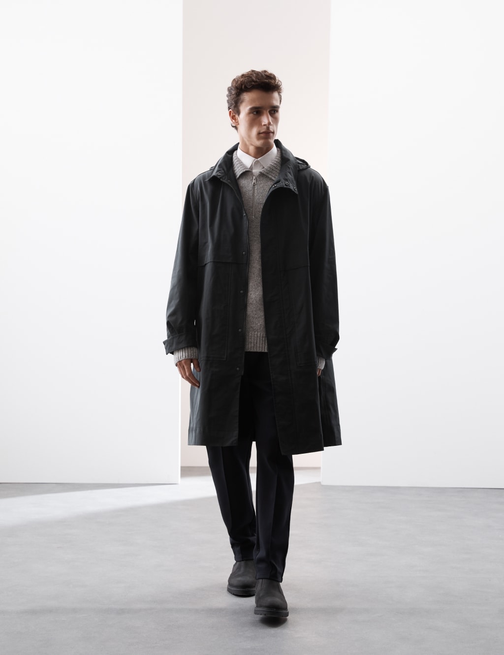 Hooded Raincoat with Stormwear Autograph M S