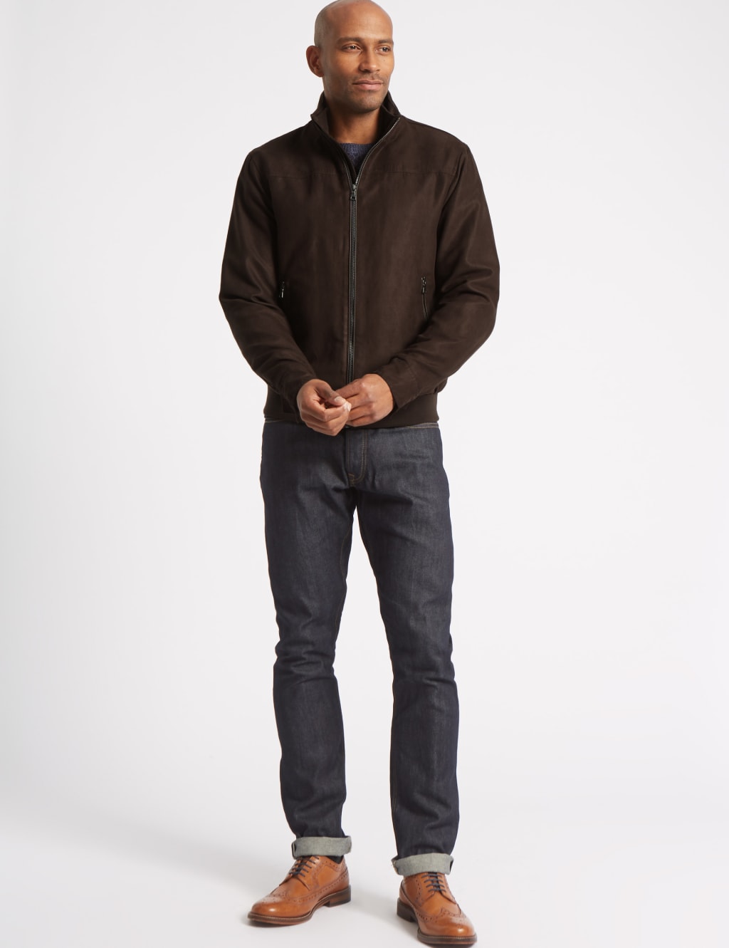 Marks and spencer faux suede jacket store