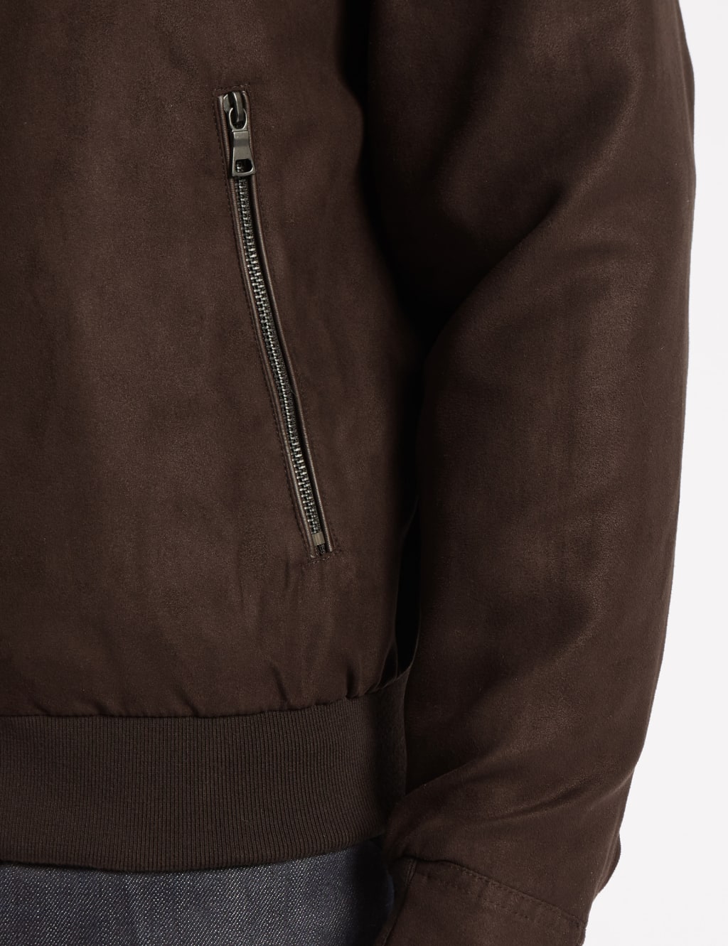 Faux Suede Bomber Jacket 5 of 6
