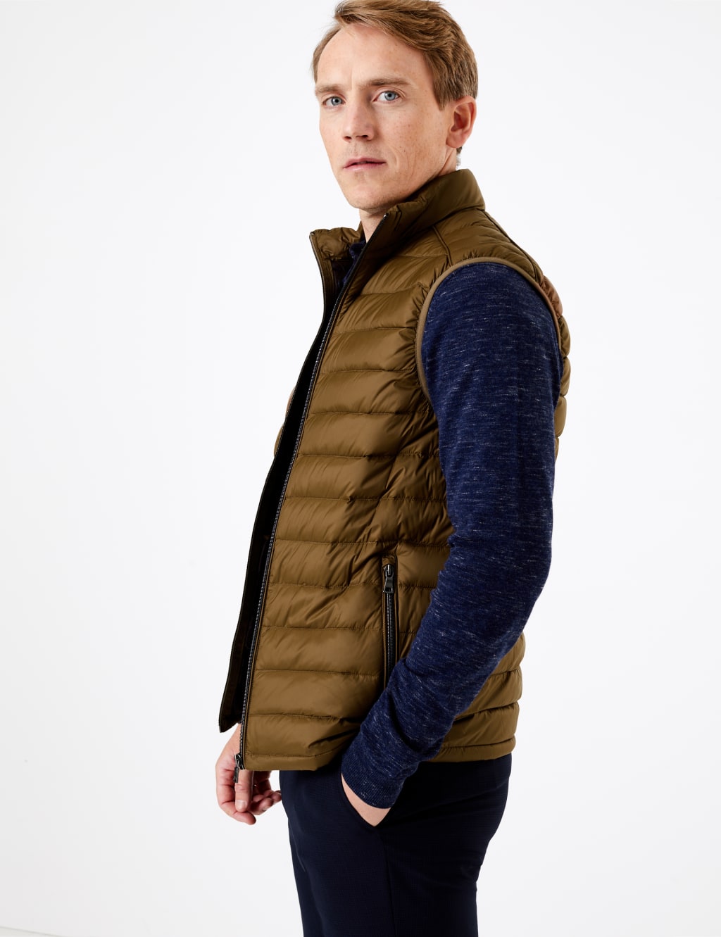 Down Feather Gilet with Stormwear M S Collection M S