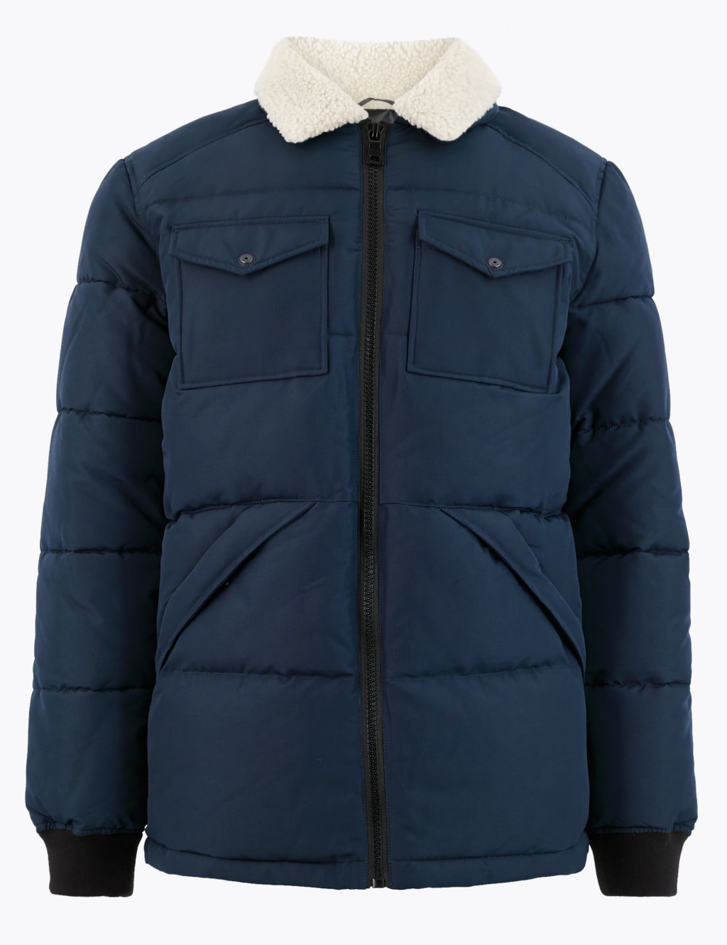 Borg Collar Puffer Jacket with Thermowarmth™ 2 of 6