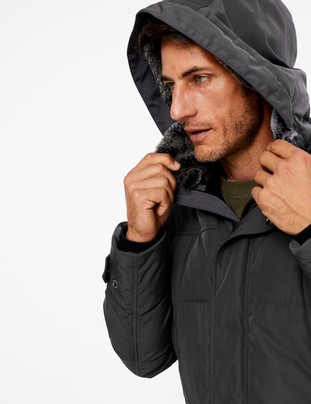 Winter Down Filled Hooded Parka M S Collection M S