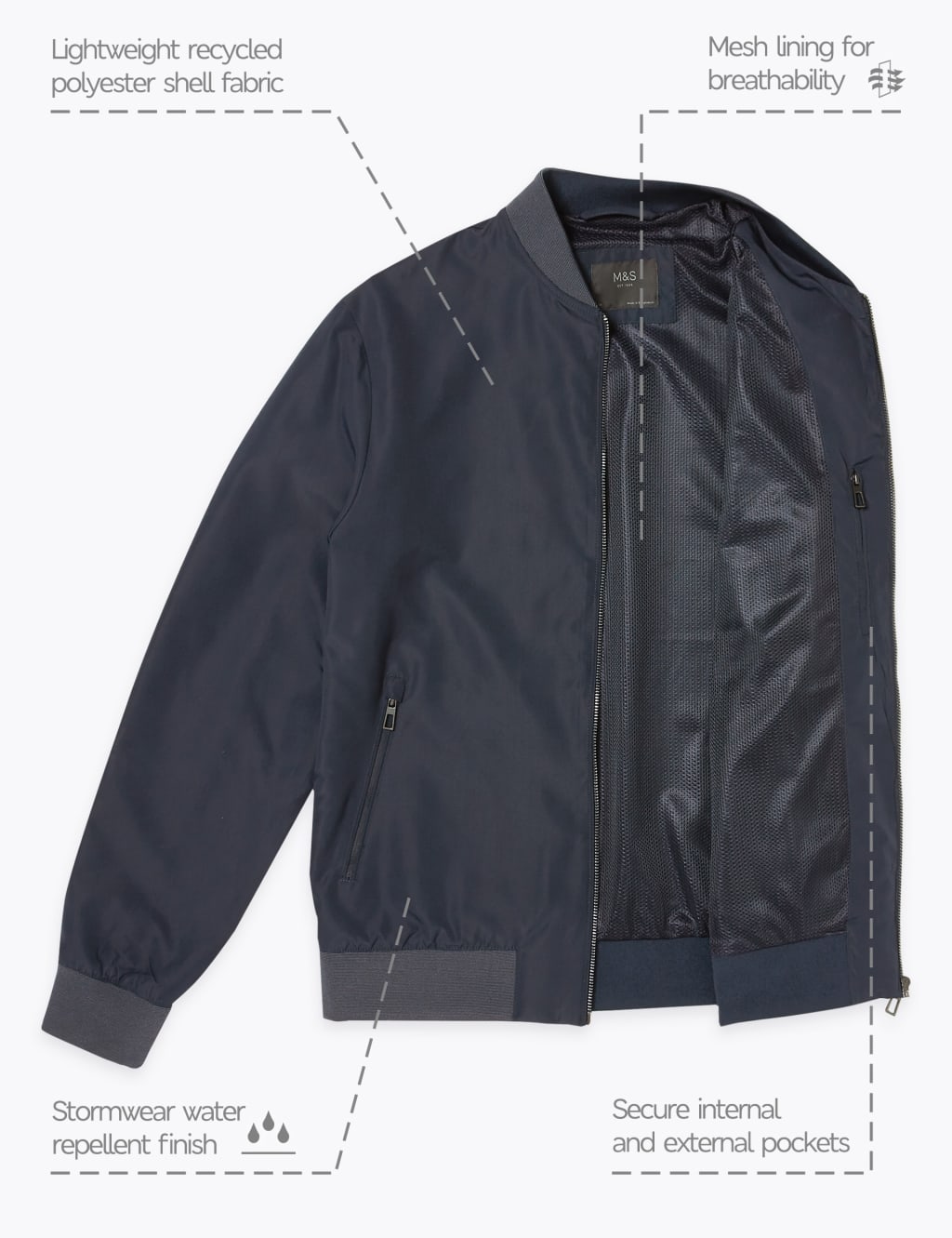 Bomber Jacket with Stormwear M S Collection M S