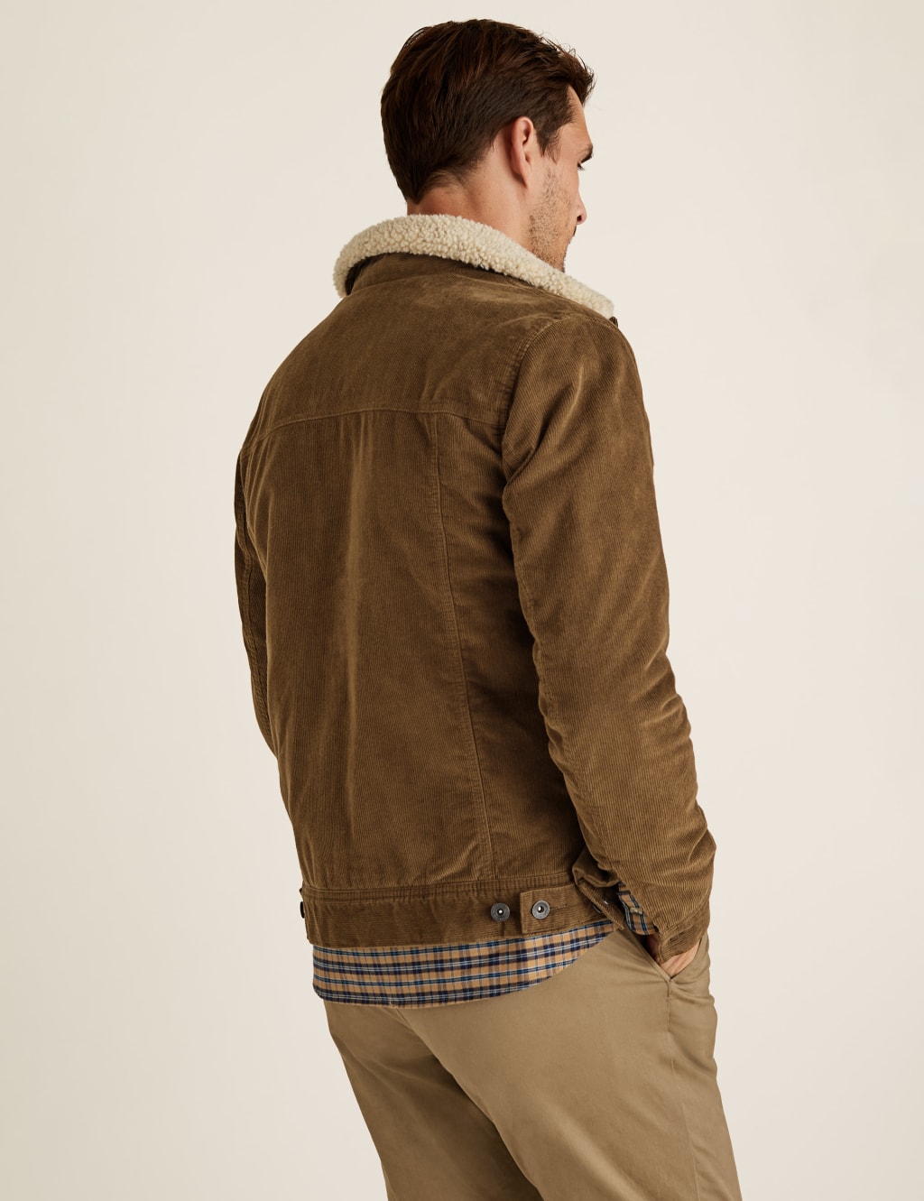 Cotton Borg Lined Cord Trucker Jacket 5 of 5