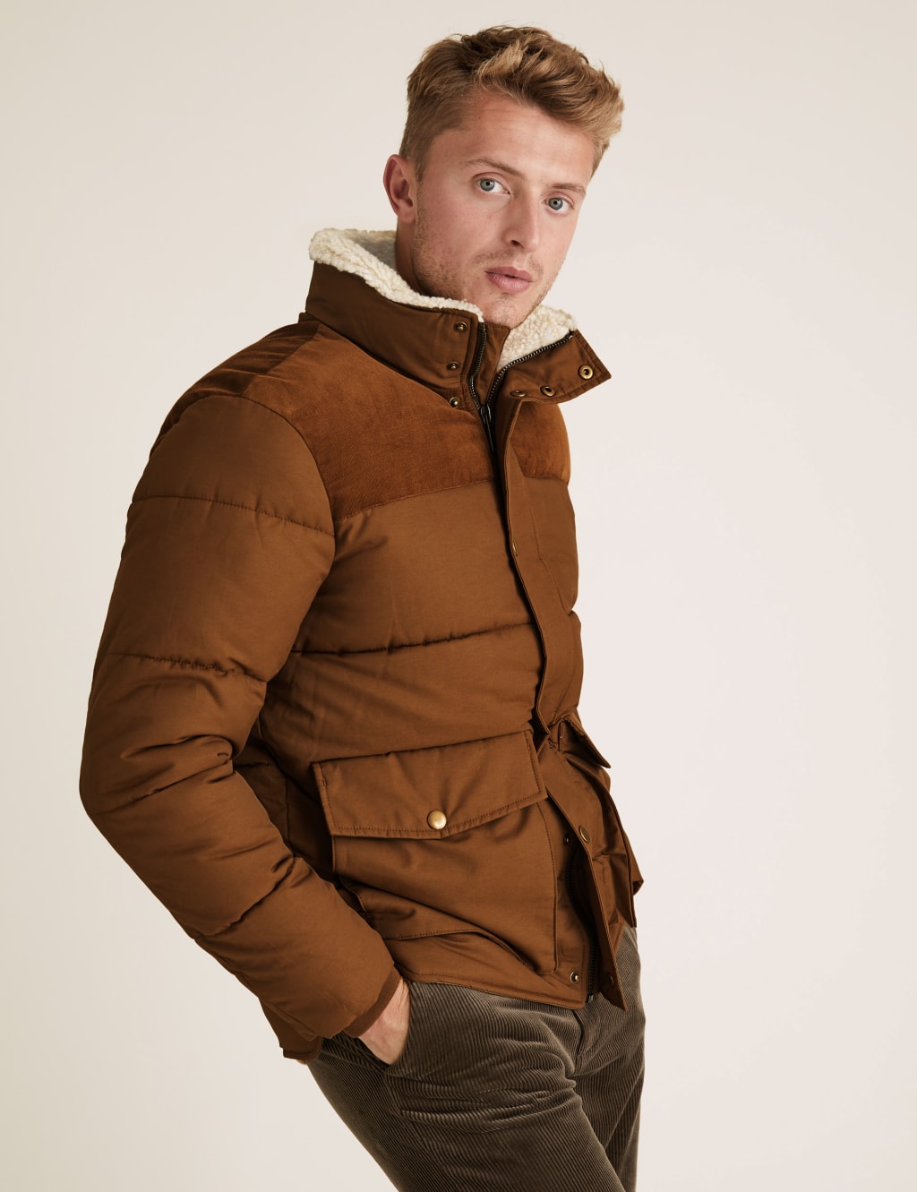 Lined puffer coat cheap