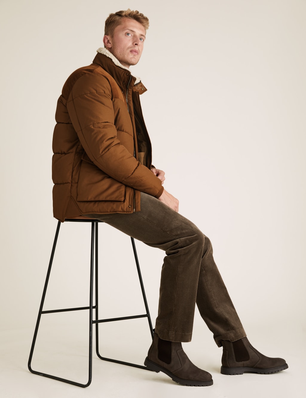 Borg Lined Puffer Jacket with Stormwear™ 4 of 8