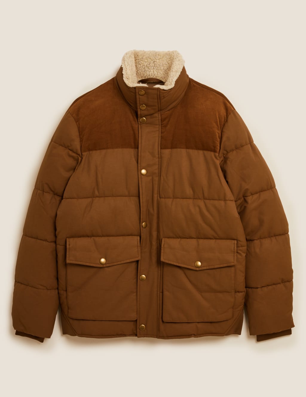 Borg Lined Puffer Jacket with Stormwear™ 2 of 8