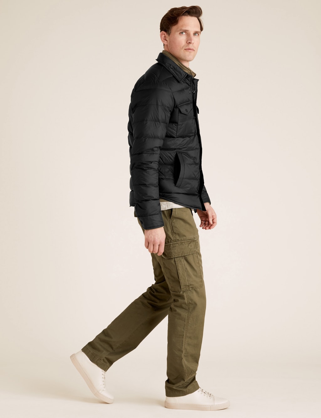Feather and Down Shirt Jacket 1 of 8