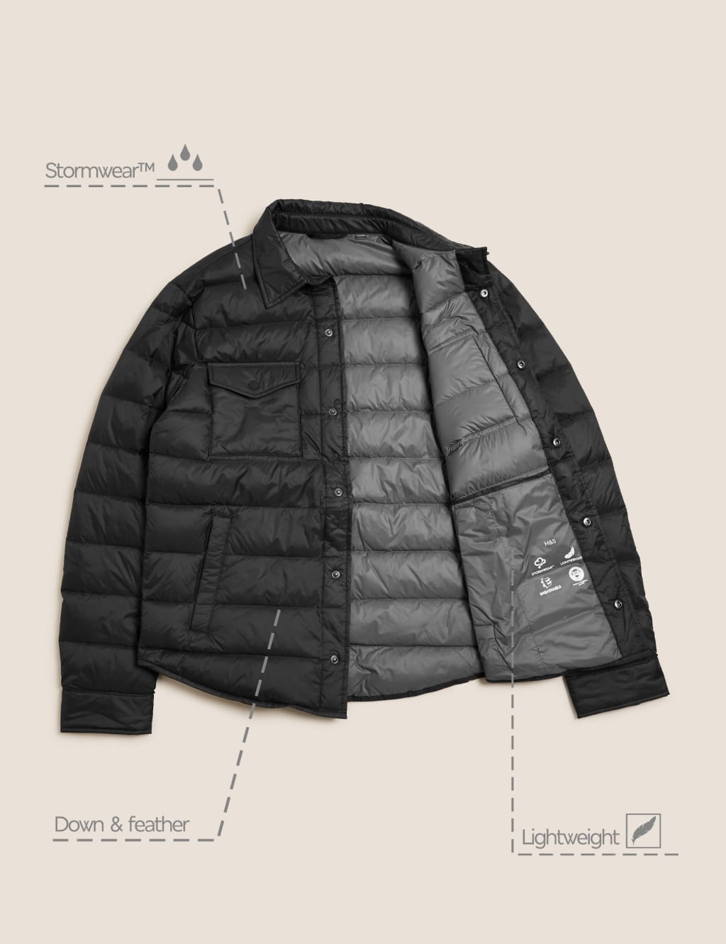 Feather and Down Shirt Jacket 8 of 8
