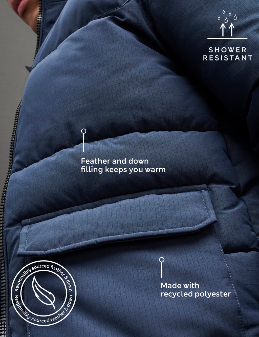 Puffer Jacket with Thermowarmth M S Collection M S