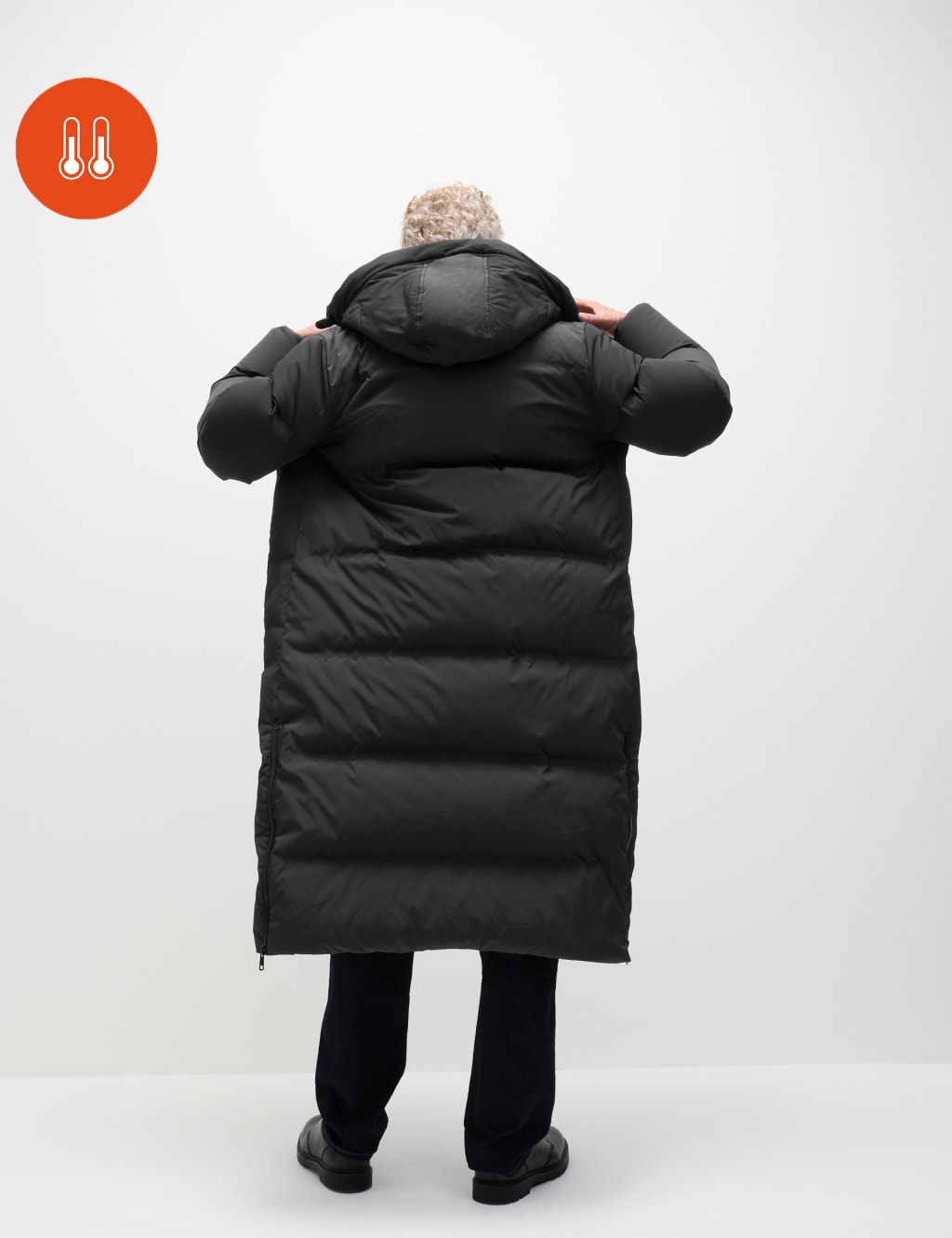 Feather and Down Puffer Jacket with Stormwear