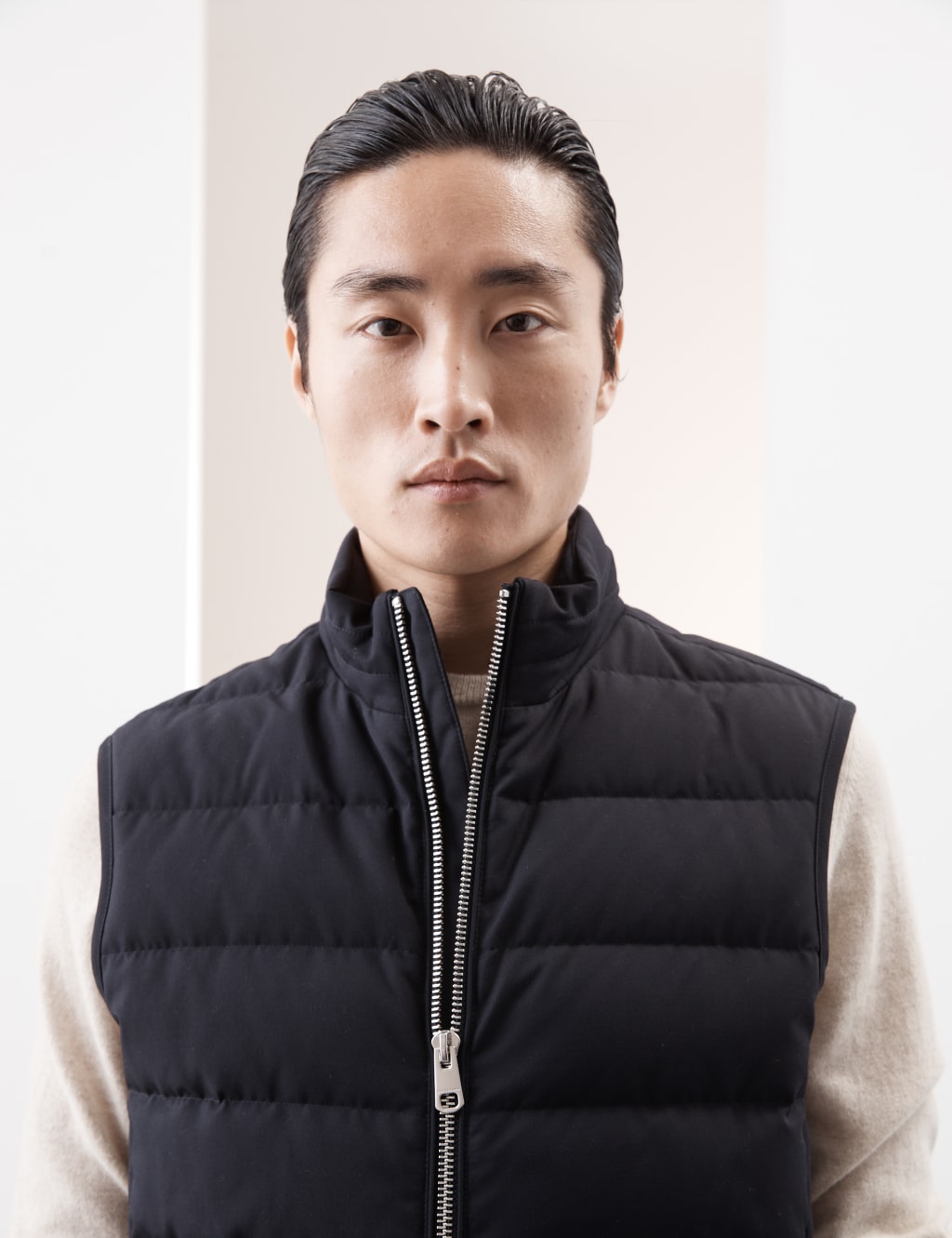 Feather and Down Gilet with Stormwear Autograph M S