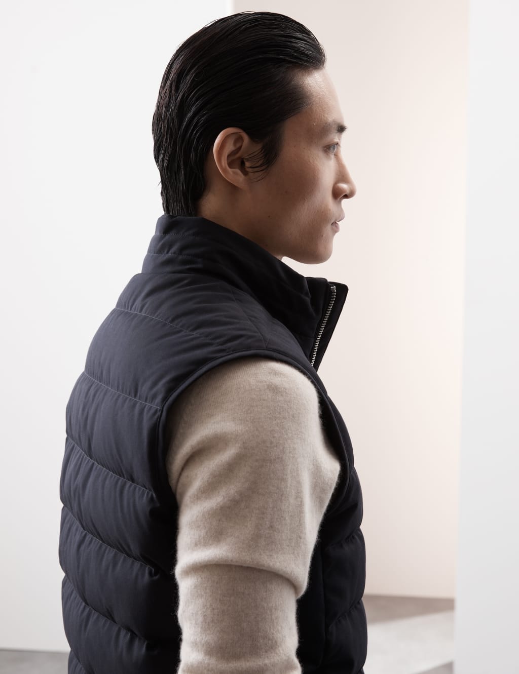 Feather and Down Gilet with Stormwear Autograph M S