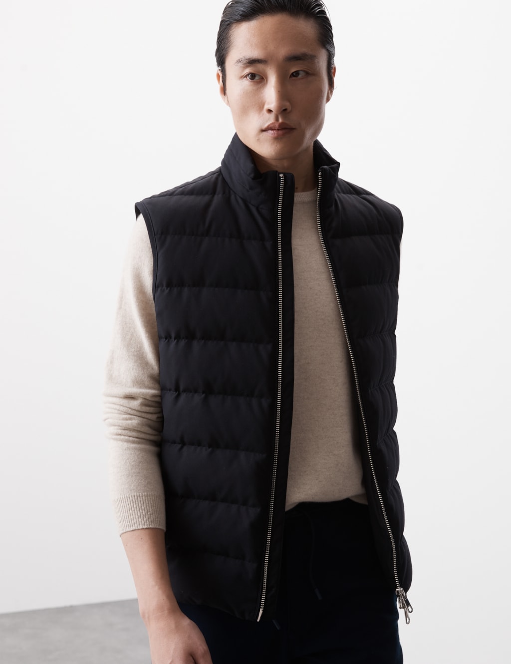 Feather and Down Gilet with Stormwear Autograph M S