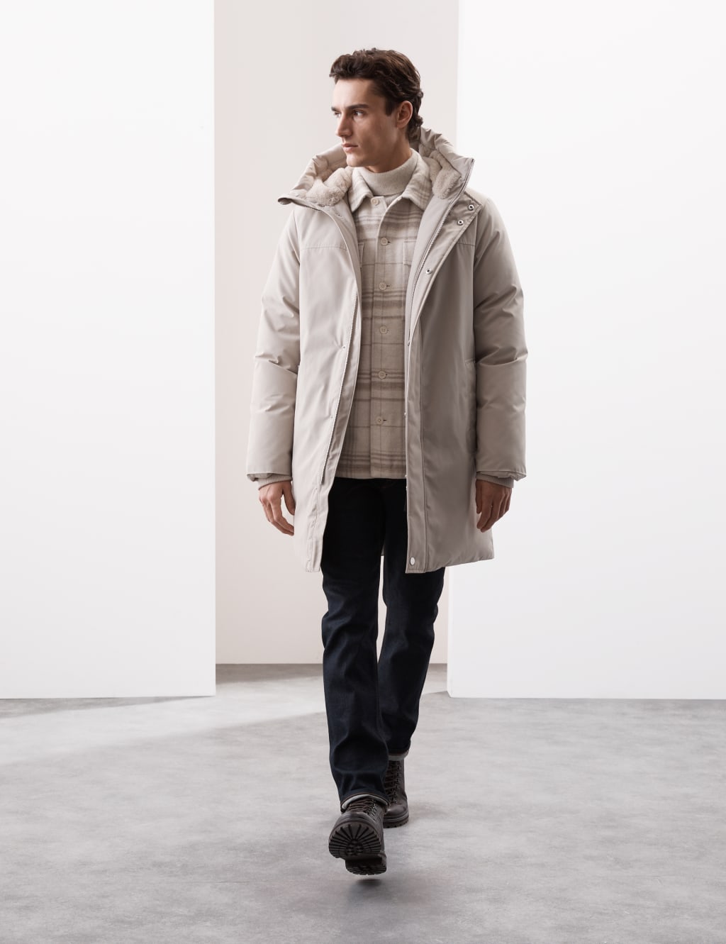 Signature hooded down puffer coat store
