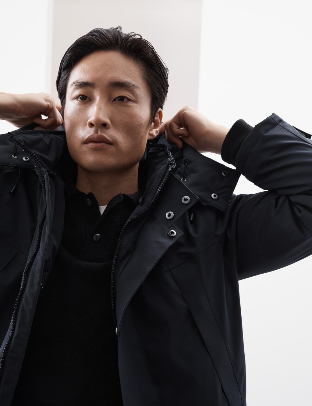 Down & feather parka with stormwear discount