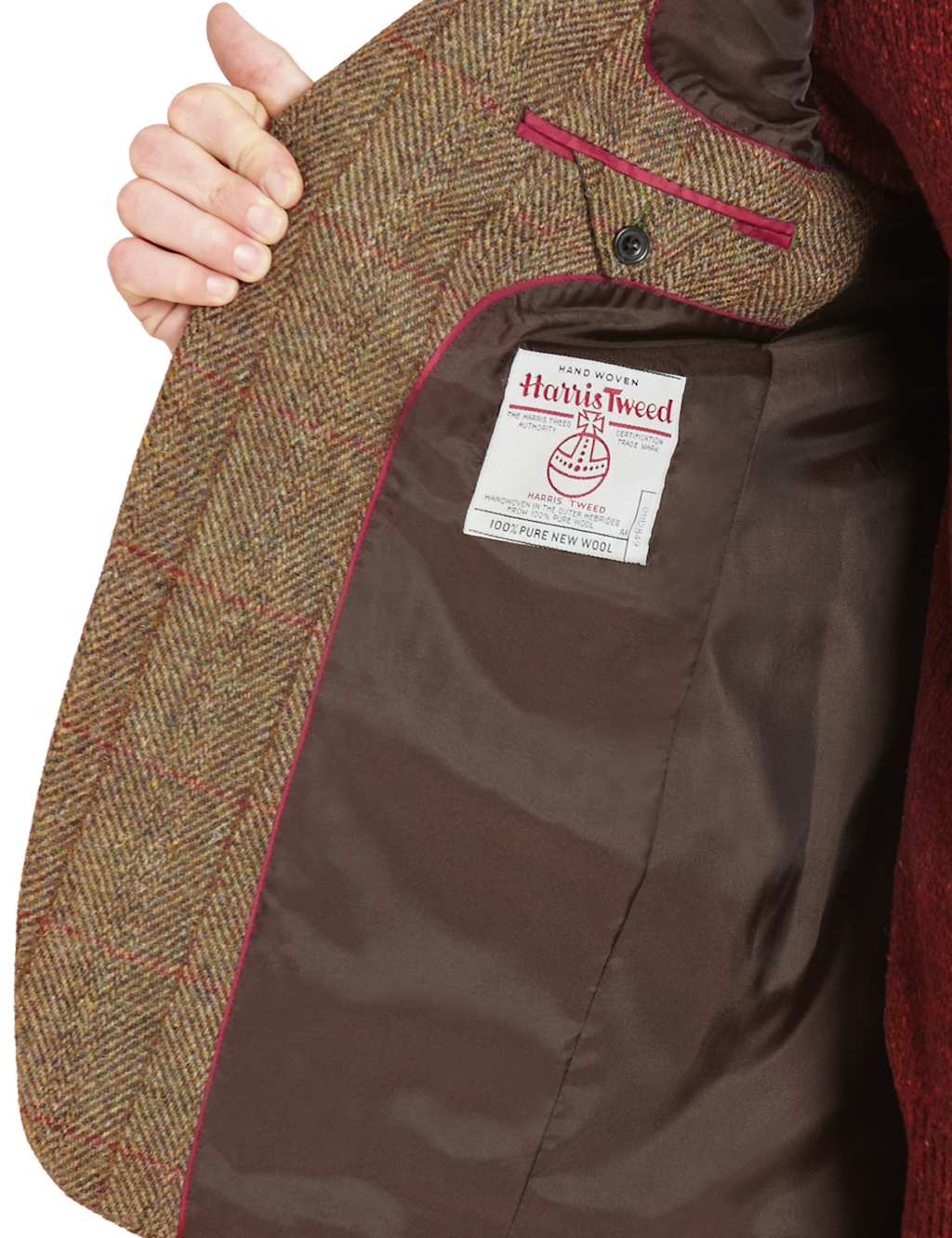 Luxury Pure Wool 2 Button Herringbone Checked Jacket 7 of 8