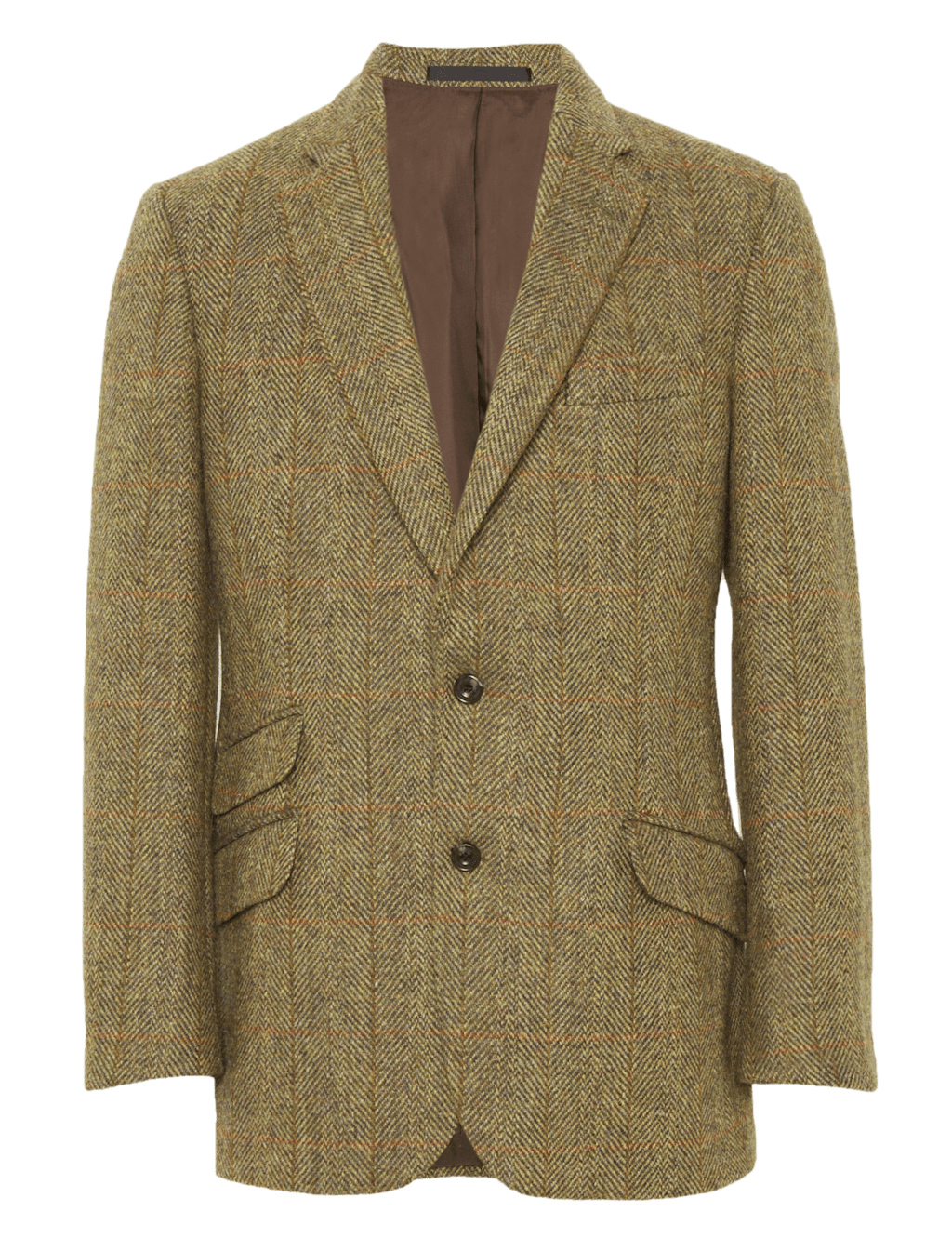 Luxury Pure Wool 2 Button Herringbone Checked Jacket 2 of 8