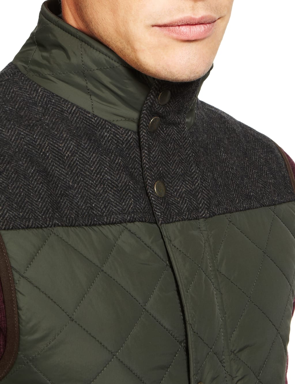 Slim Fit Quilted & Panelled Gilet 6 of 8