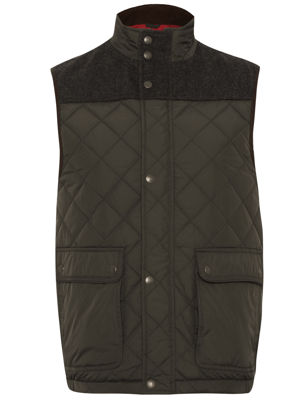 Slim Fit Quilted & Panelled Gilet 2 of 8