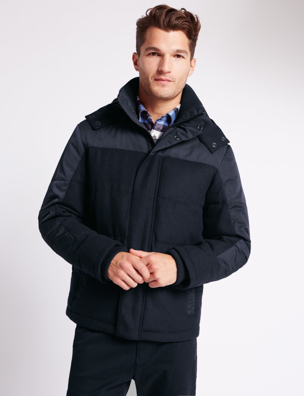 Wool Blend Quilted Jacket with Stormwear™ 1 of 6