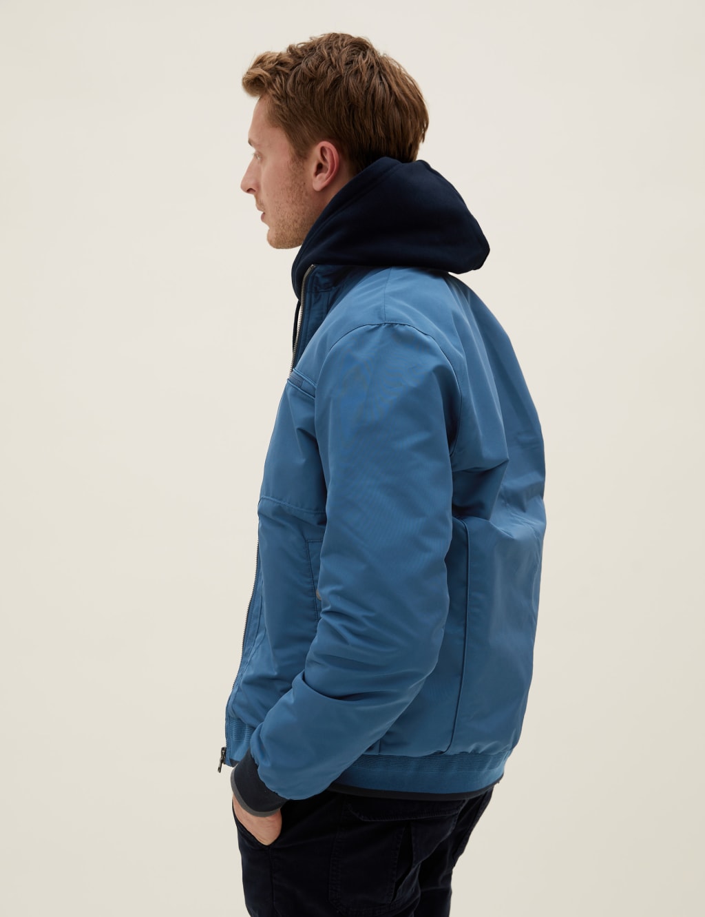 Blue harbour bomber jacket with stormwear top