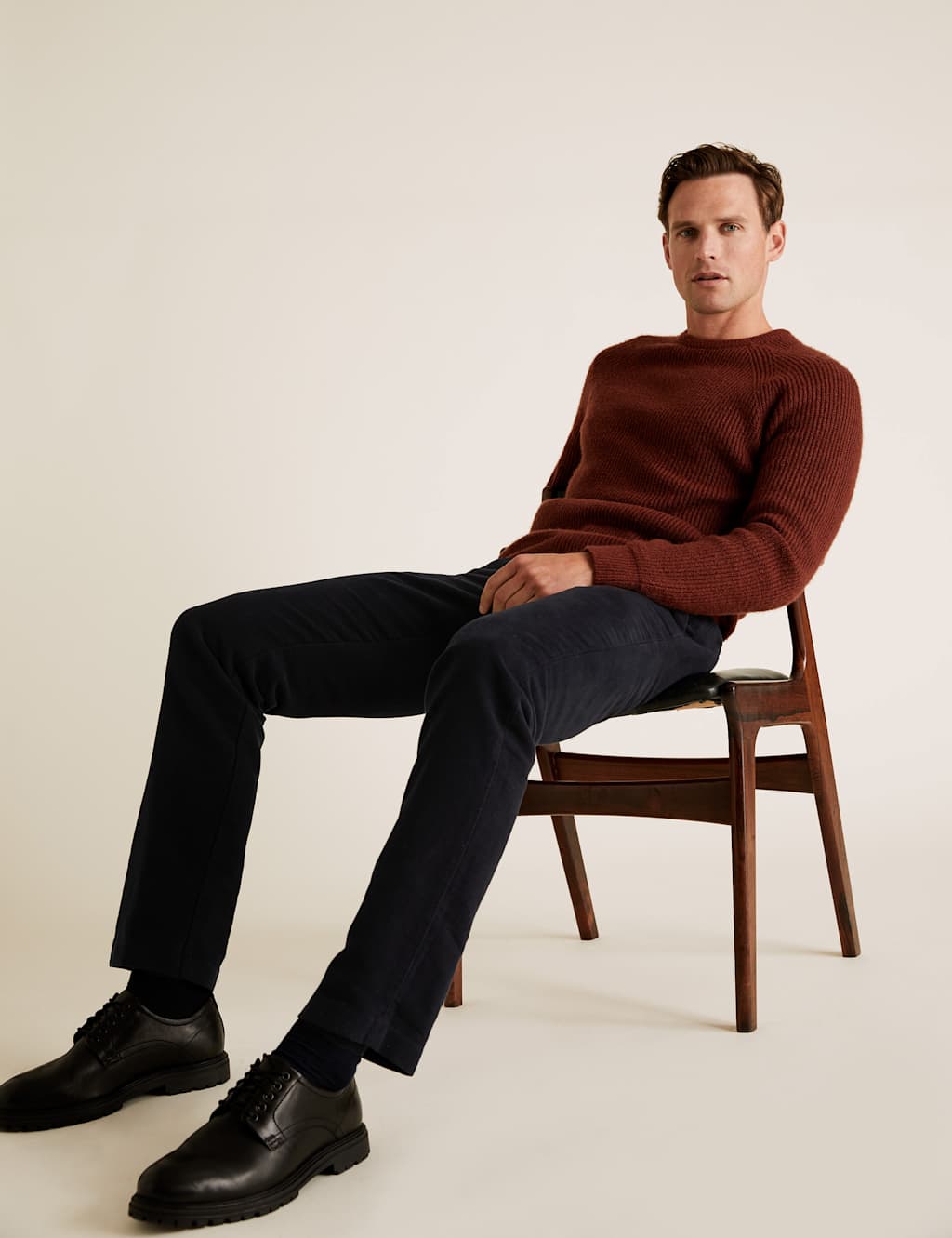 Regular Fit Italian Moleskin Chinos 1 of 4
