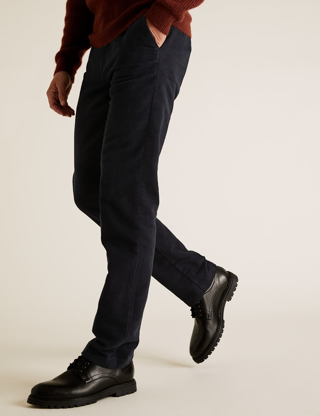 Regular Fit Italian Moleskin Chinos 3 of 4