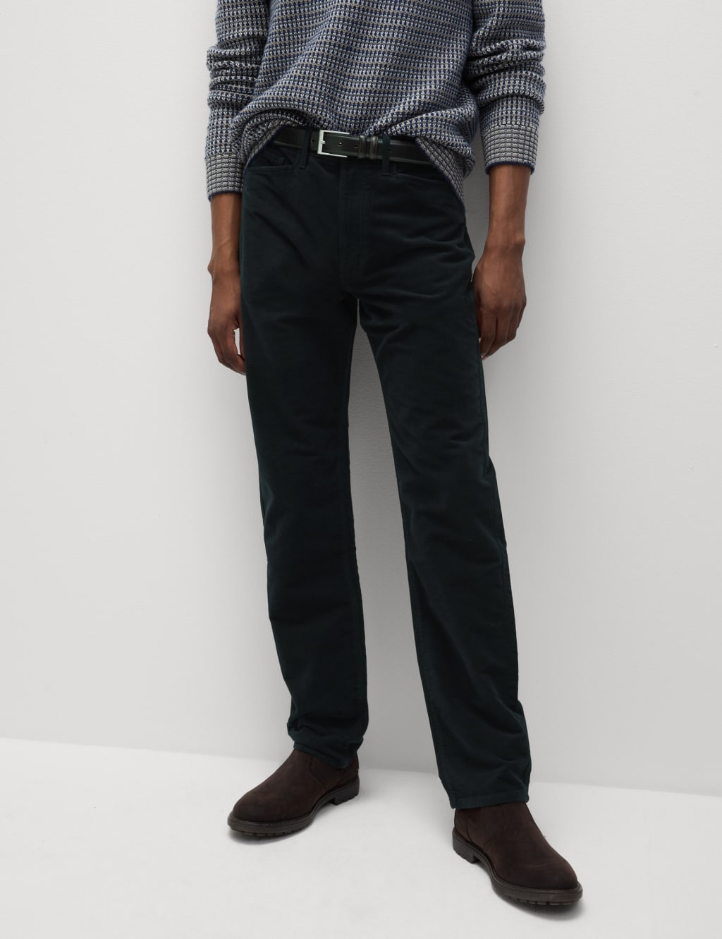 Regular Fit Italian Moleskin 5 Pocket Trousers 4 of 6