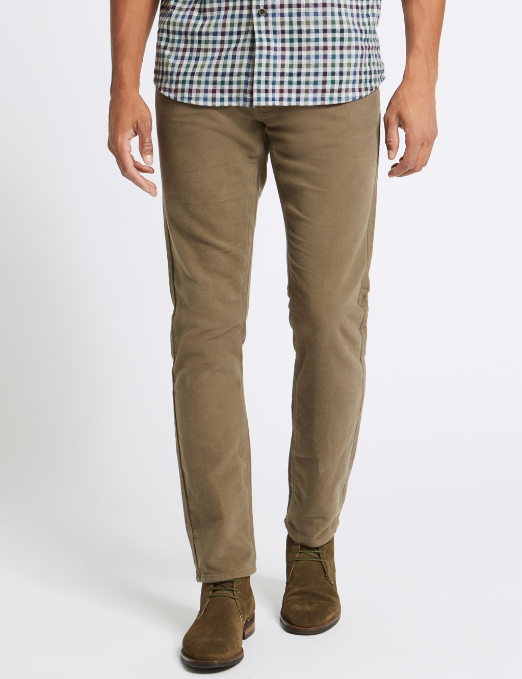 Italian Moleskin Slim Fit 5 Pocket Trousers 1 of 4