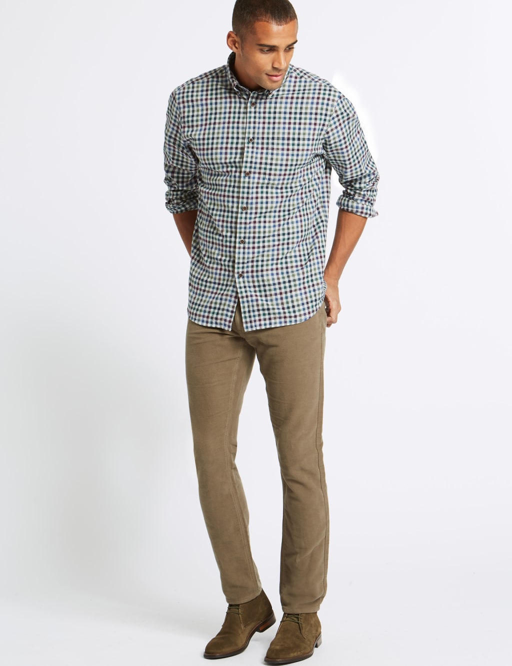 Italian Moleskin Slim Fit 5 Pocket Trousers 3 of 4