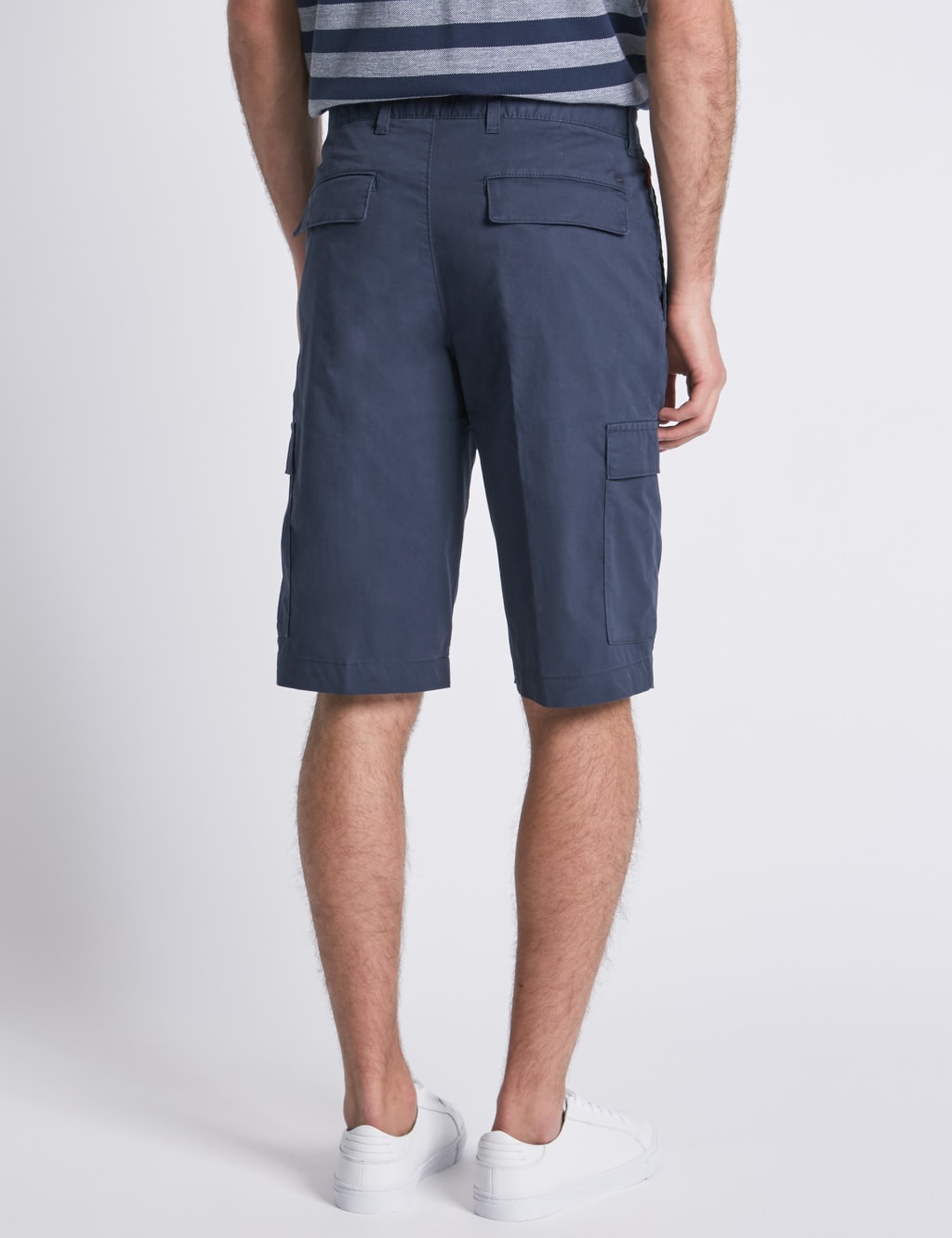 Cotton Rich Cargo Shorts Blue Harbour M S