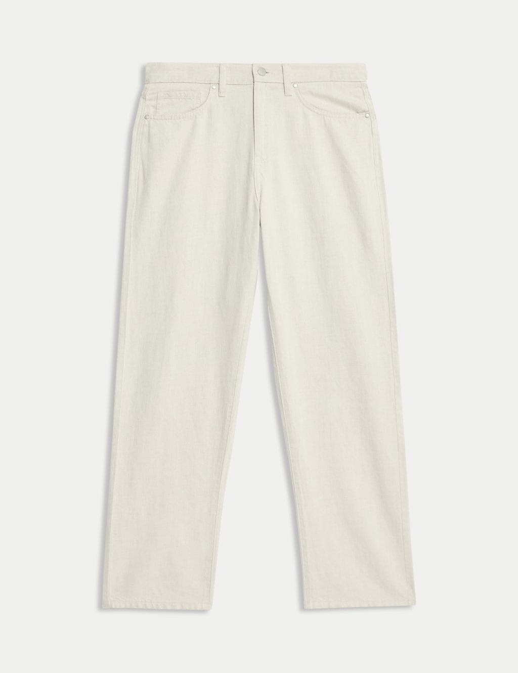 Loose Fit Lightweight Linen Blend Jeans 2 of 6