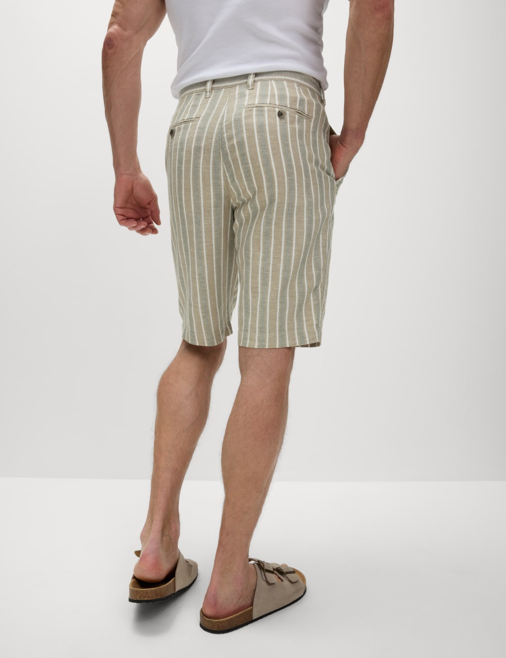 Regular Fit Cotton Linen Blend Chino Shorts 6 of 6