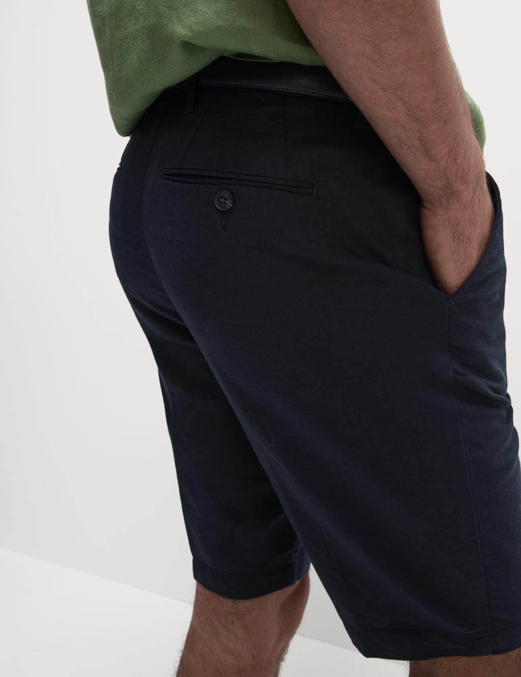Regular Fit Linen Blend Chino Shorts 4 of 5