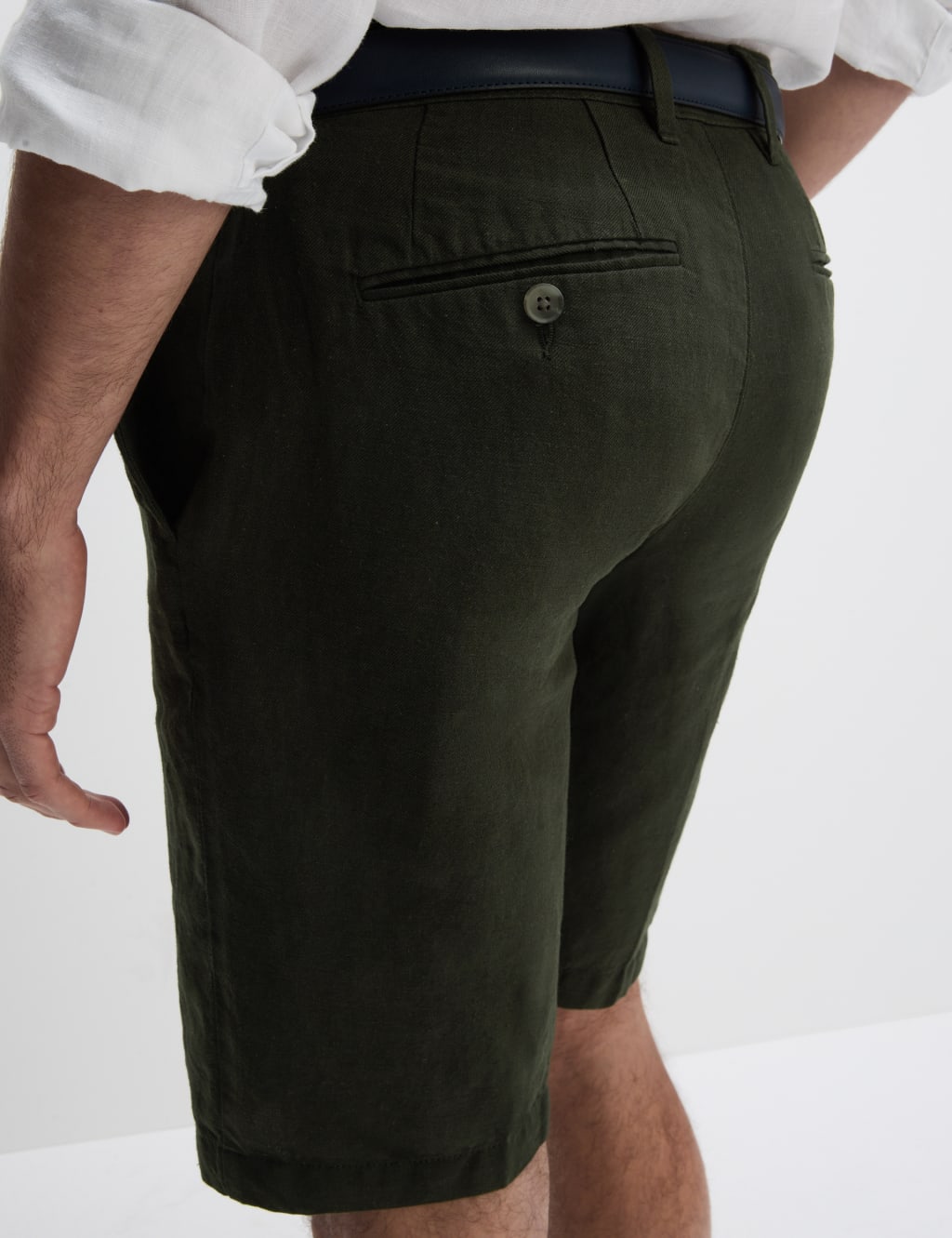 Regular Fit Cotton Linen Blend Chino Shorts 4 of 6