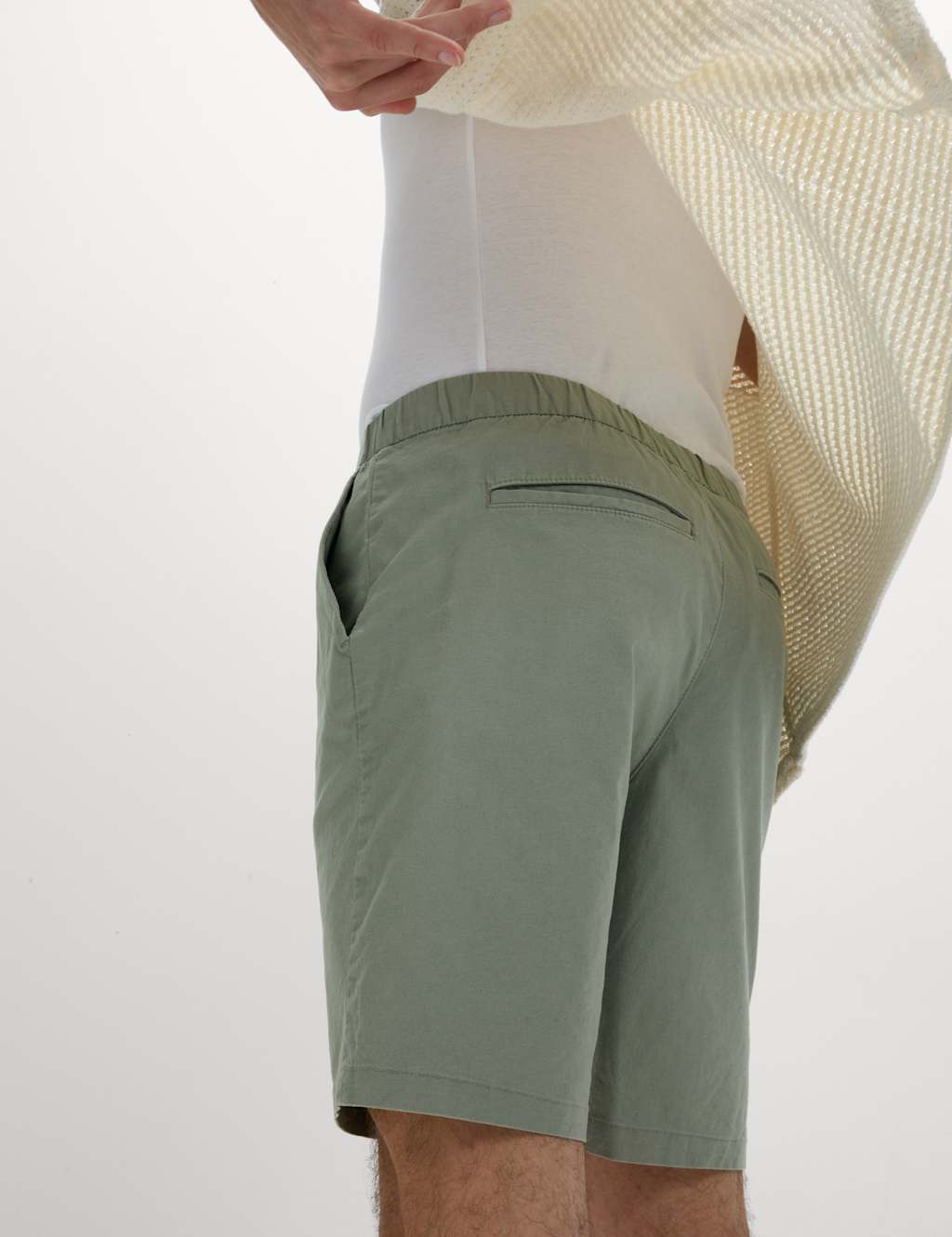 Cotton Linen Blend Elasticated Waist Shorts 4 of 6