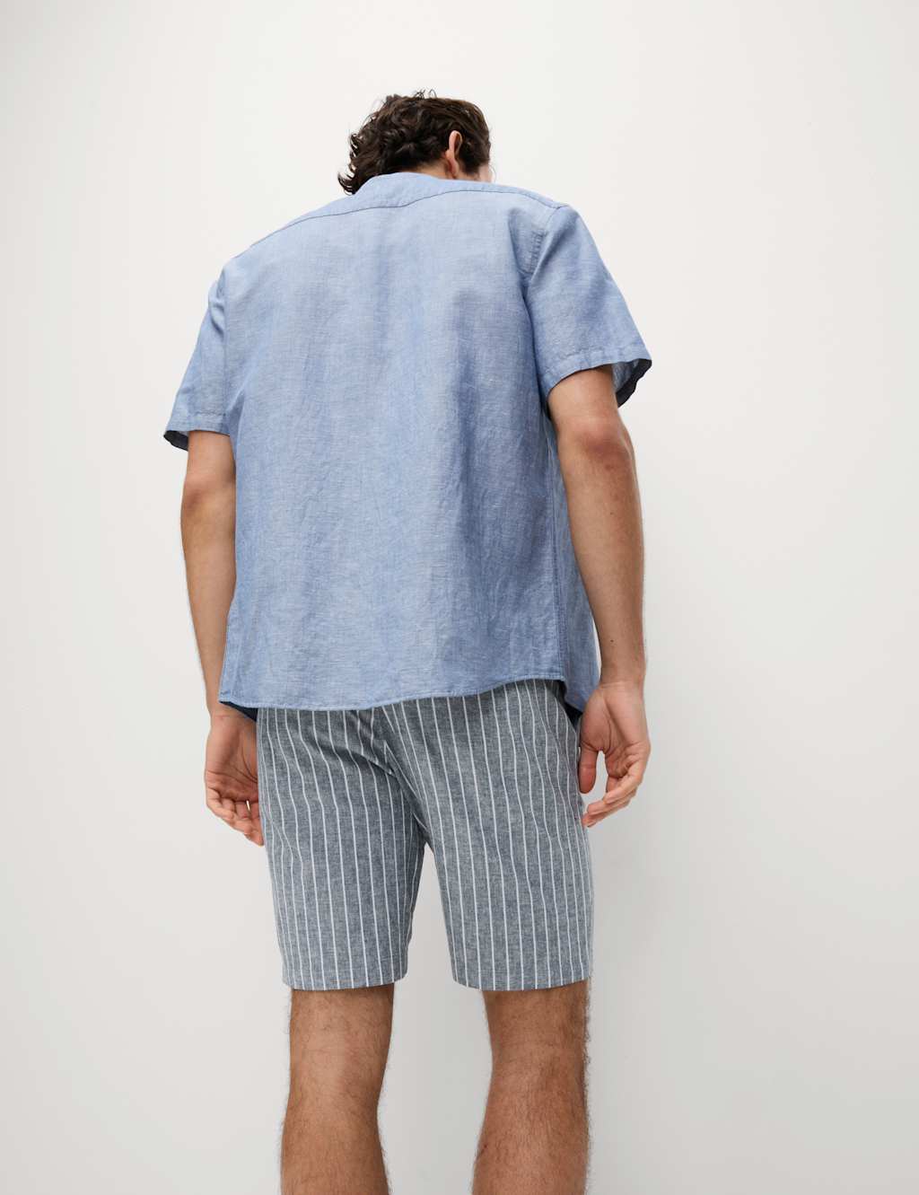 Cotton Linen Blend Elasticated Waist Shorts 6 of 6
