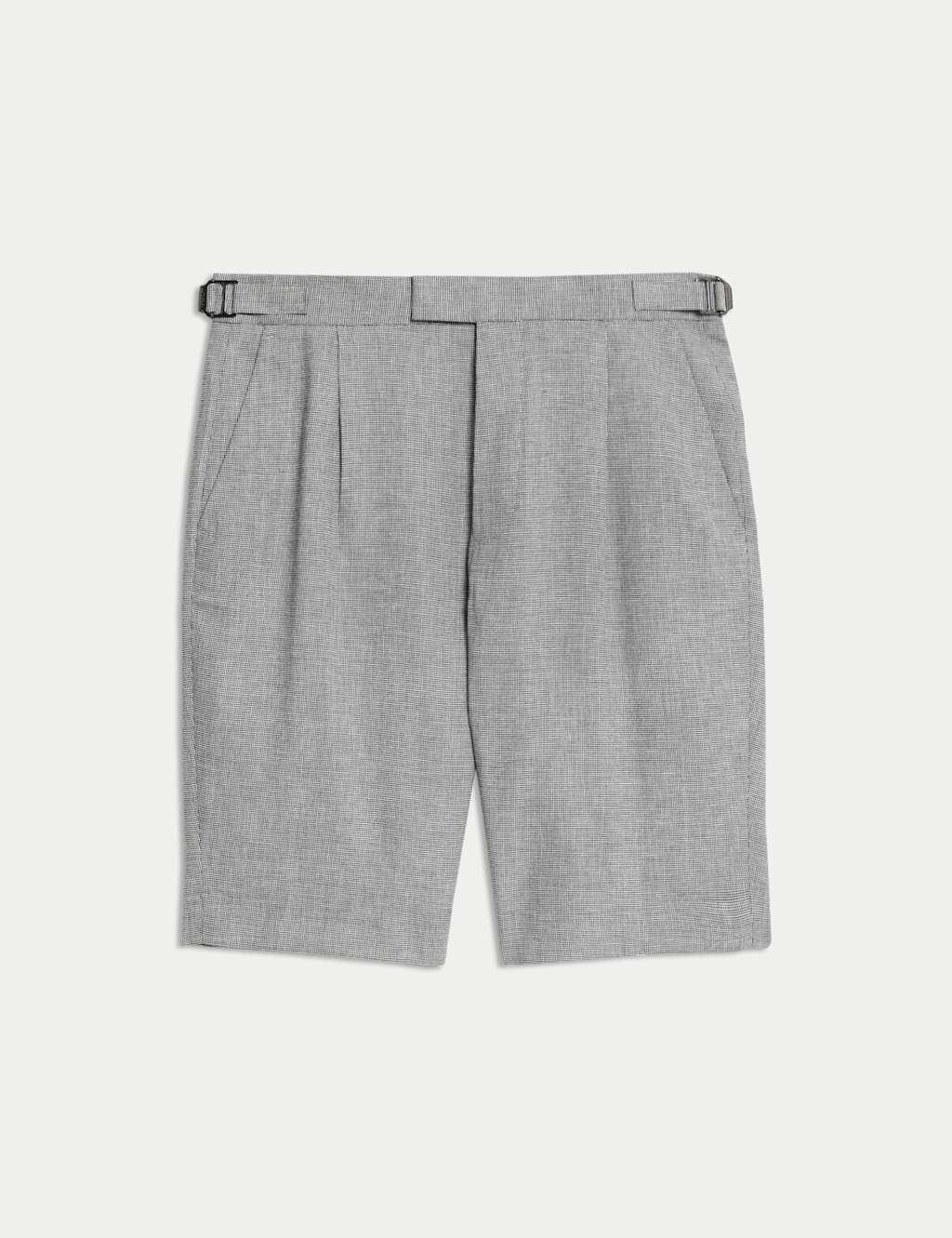 Cotton Blend Textured Stretch Shorts 2 of 5