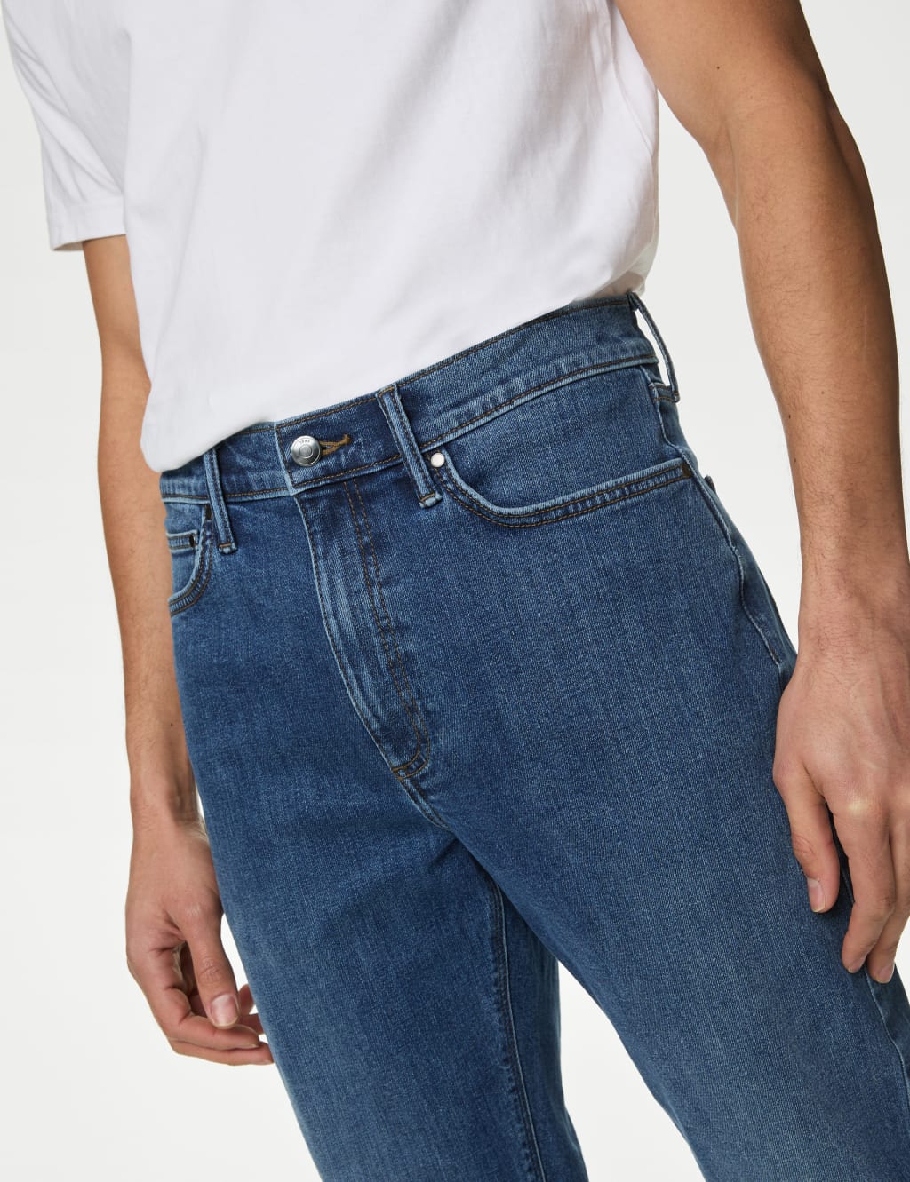 M&s tapered jeans online