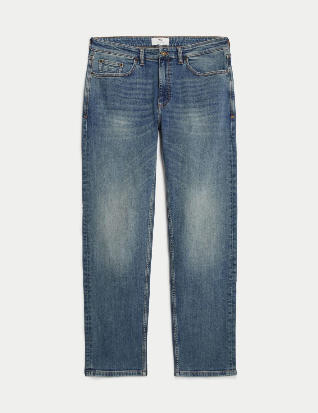 Straight Fit Vintage Wash Stretch Jeans 2 of 5